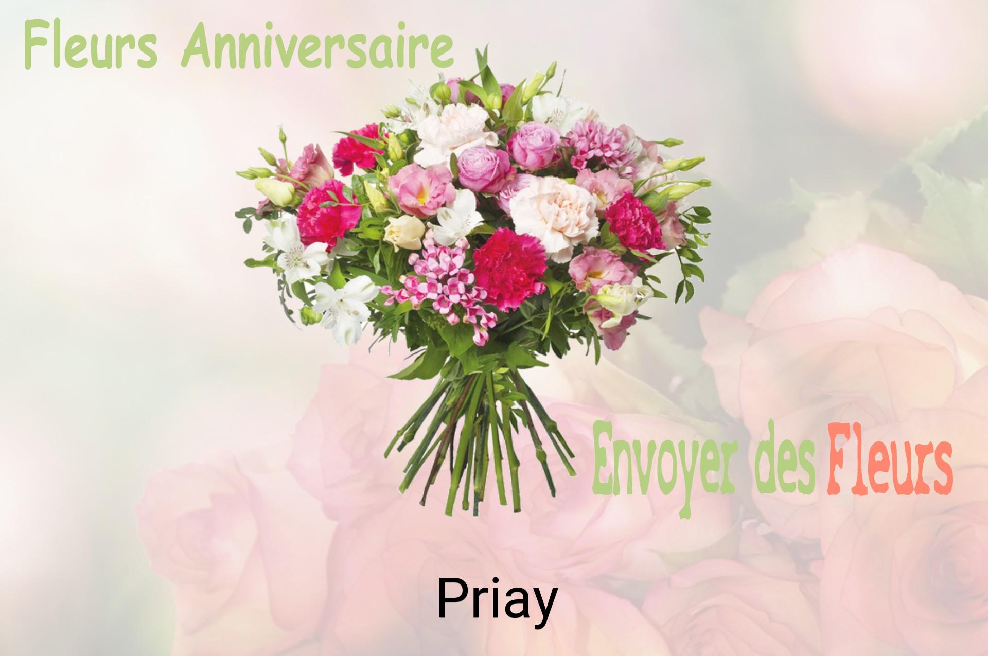 Bouquet de fleurs d’anniversaire livré à Priay
