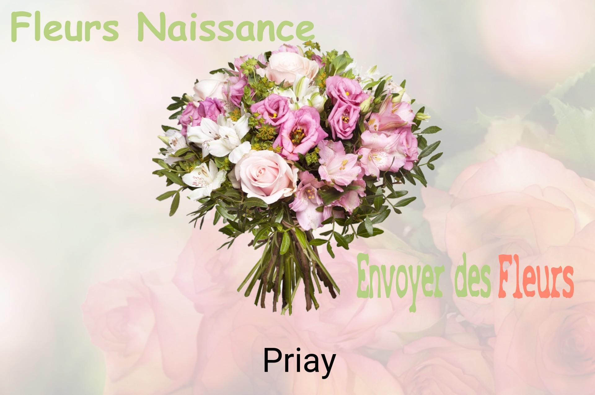 Bouquet de fleurs de naissance livré à Priay